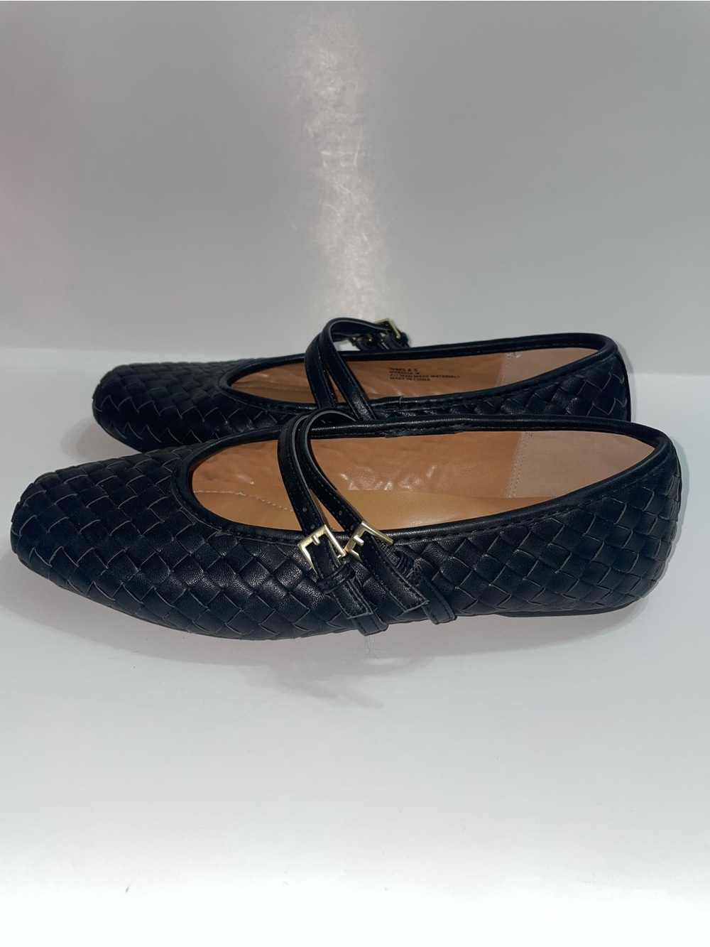 Dolce Vita Black Woven Adjustable Buckle Straps Mary Jane Flats Women’s Size 8.5 - Picture 5 of 10
